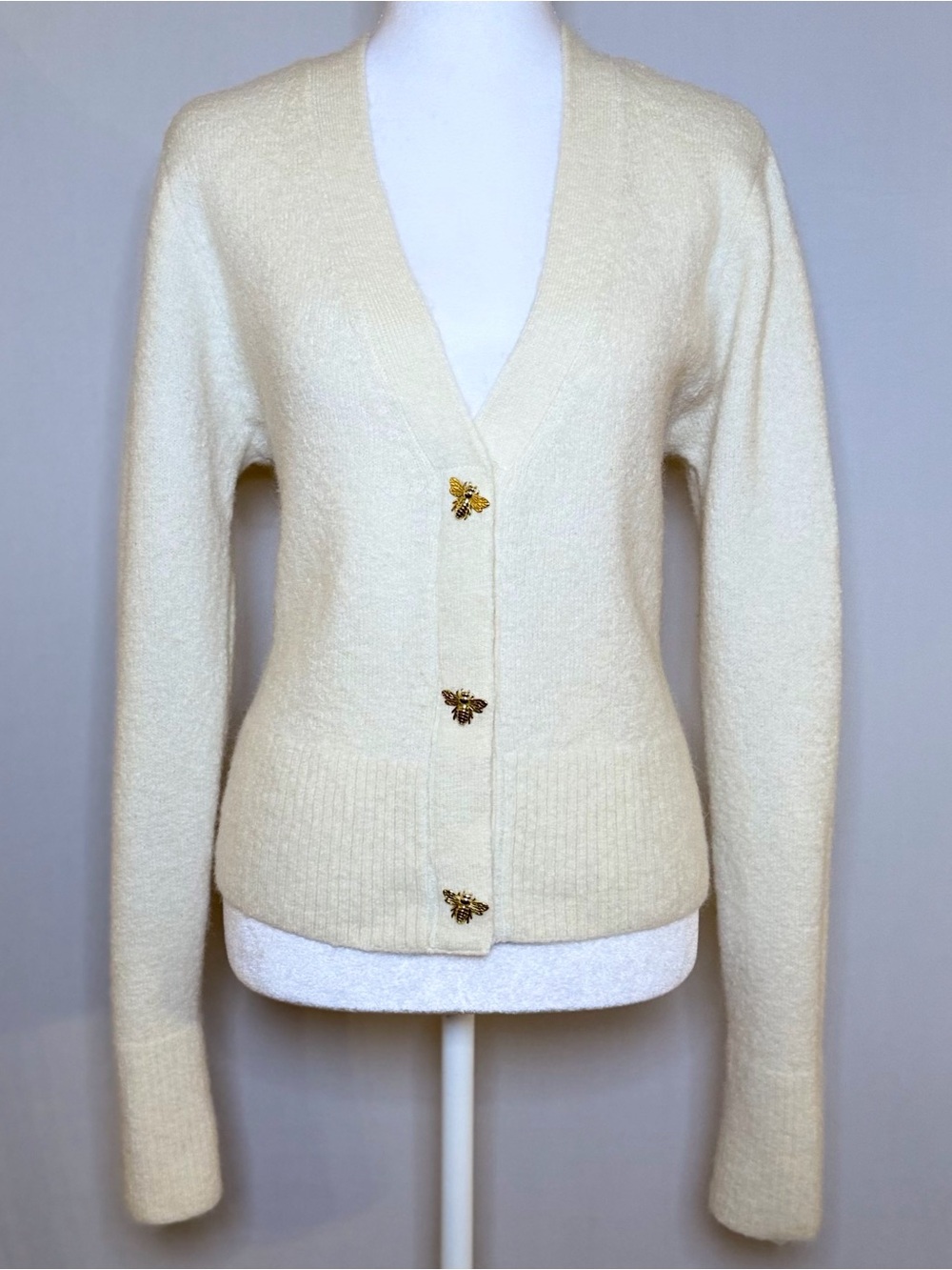 & Other Stories Bee Button Alpaca Wool Blend Knit Cardigan Coquette Women’s M - Picture 10 of 16
